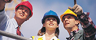 Foto: Ingenieure auf einer Baustelle