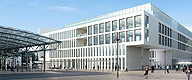 Foto: Die Fassade der neuen Stadtb&uuml;cherei