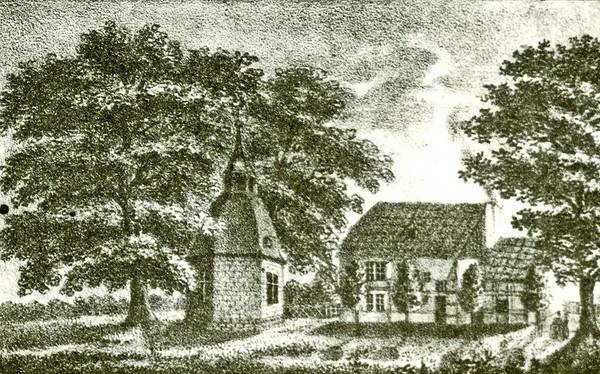 Gaststätte Hagedorn im ehemaligen Siechenhaus, nach einem Druck, um 1830