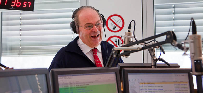 <h2>Bei den Medien</h2><h5>Als OB bin ich ein gefragter Gesprächspartner</h5>