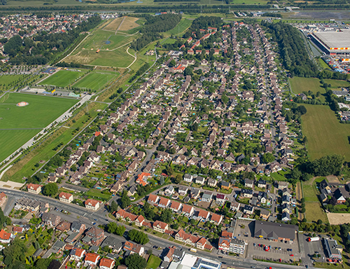 Luftbild der Kolonie Isenbecker Hof, 2016