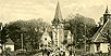 Kreuzkirche von Norden, um 1914. Rechts im Bild die evangelische Notkirche