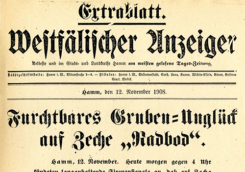 Extrablatt des Westfälischen Anzeigers Hamm, 12. November 1908