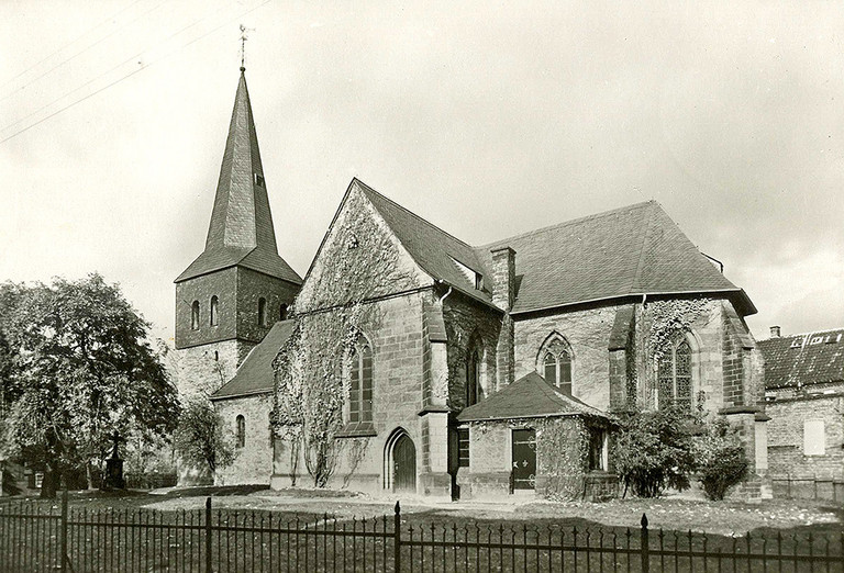 Ansicht der St. Pankratius-Kirche Mark, 1950er-Jahre Ansicht der St. Pankratius-Kirche Mark, 1950er-Jahre