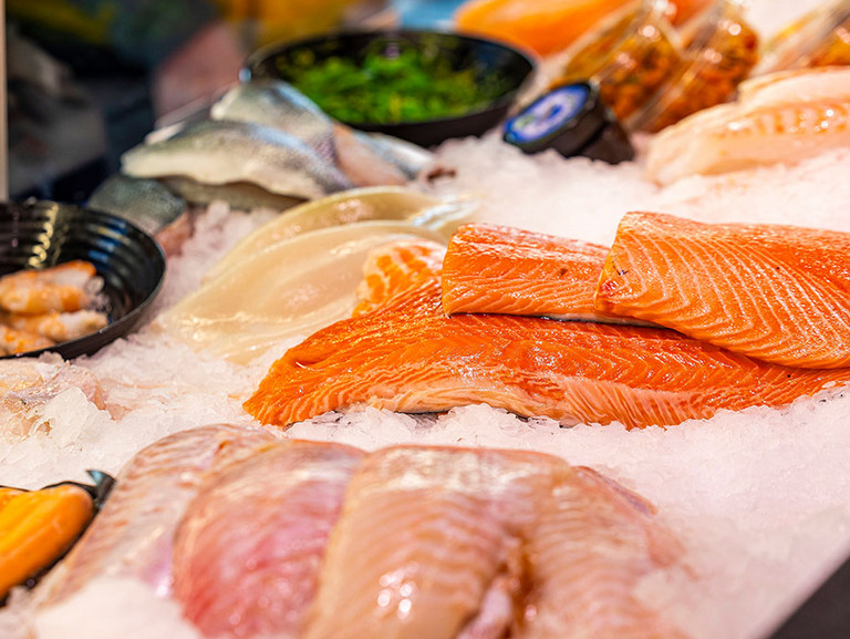 Heitze - ''Fisch geh&ouml;rt zum Leben'' auf dem Wochenmarkt an der Pauluskirche