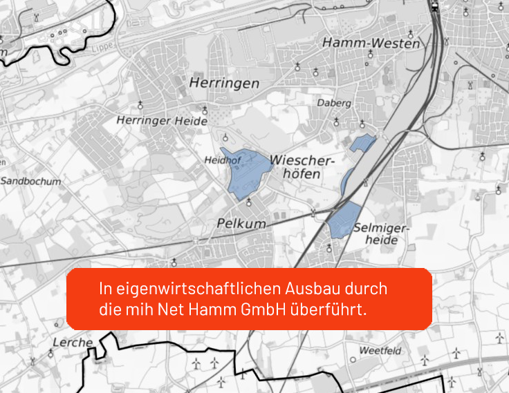 Eine Karte mit einer blauen Fl&auml;chenmarkierung im Bereich Carl-Zeiss-Stra&szlig;e, Rathenaustra&szlig;e und Bergwerk-Ost 