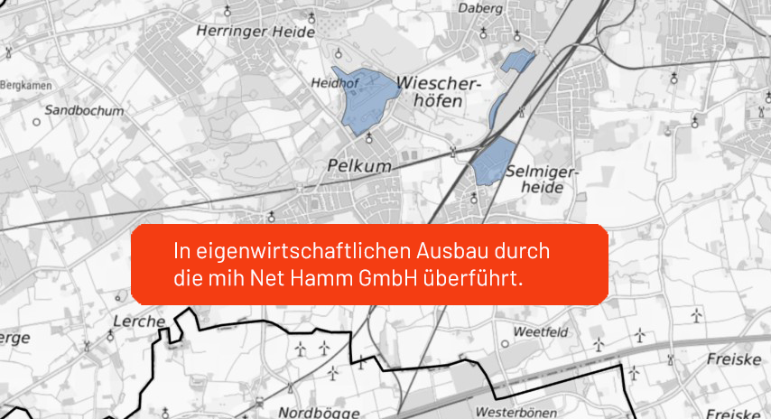 Eine Karte mit einer blauen Flächenmarkierung im Bereich Carl-Zeiss-Straße, Rathenaustraße und Bergwerk-Ost 