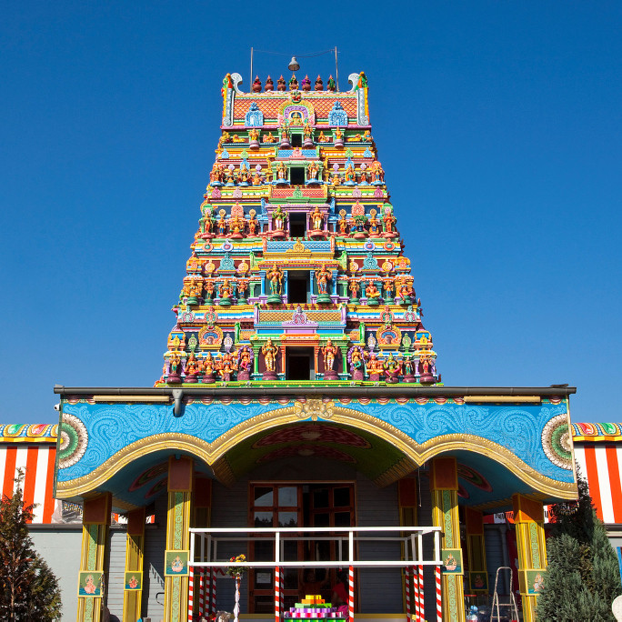 Sri Kamadchi Ampal Tempel, größter südindischer Tempel Europas