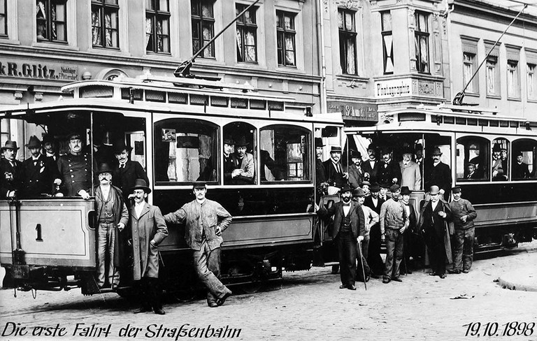 Erste Stra&szlig;enbahn in Hamm, 1898