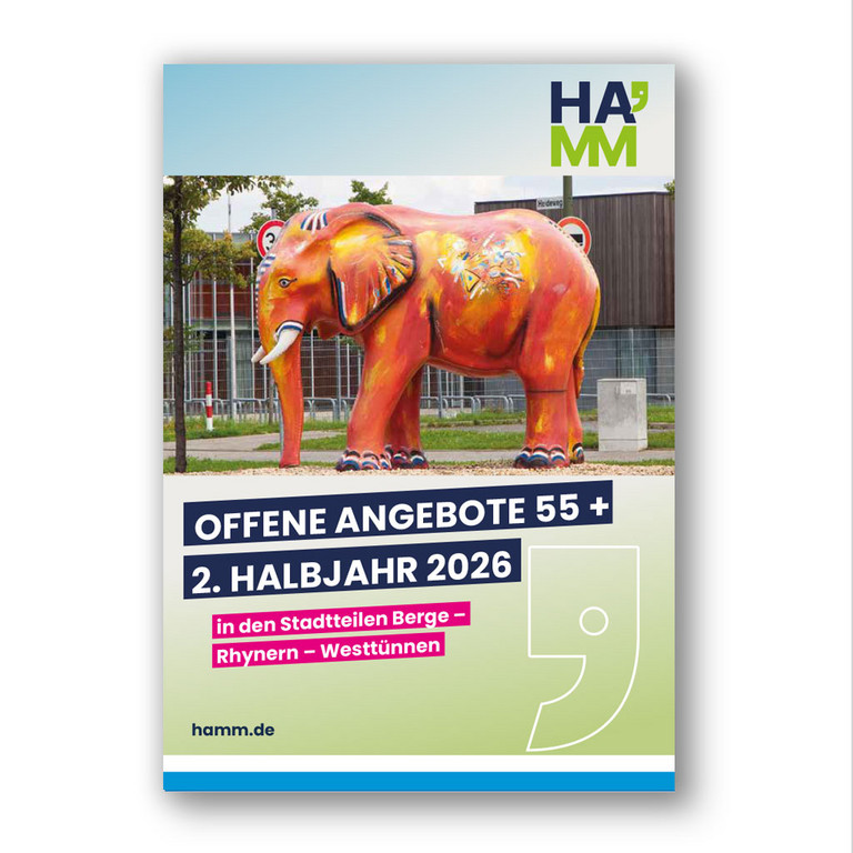 Titelbild des Programmheftes zu den Veranstaltungen f&uuml;r Senioren im Bezirk Berge, Rhynern, Westt&uuml;nnen
