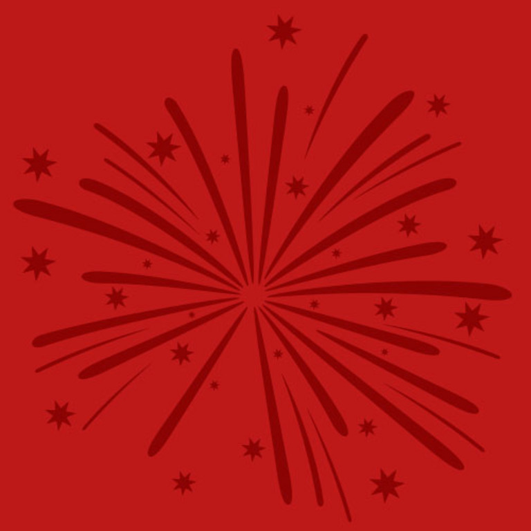 ein gezeichnetes Feuerwerk