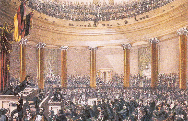 Sitzung der Nationalversammlung in der Paulskirche