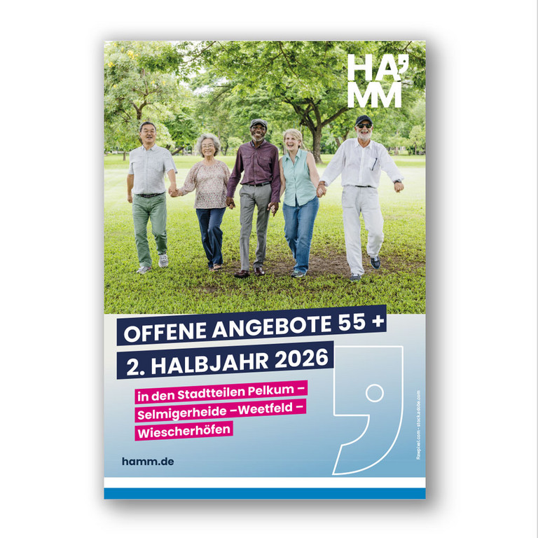Titelbild des Programmheftes zu den Veranstaltungen f&uuml;r Senioren im Bezirk Pelkum, Selmigerheide, Weetfeld, Wiescherh&ouml;fen