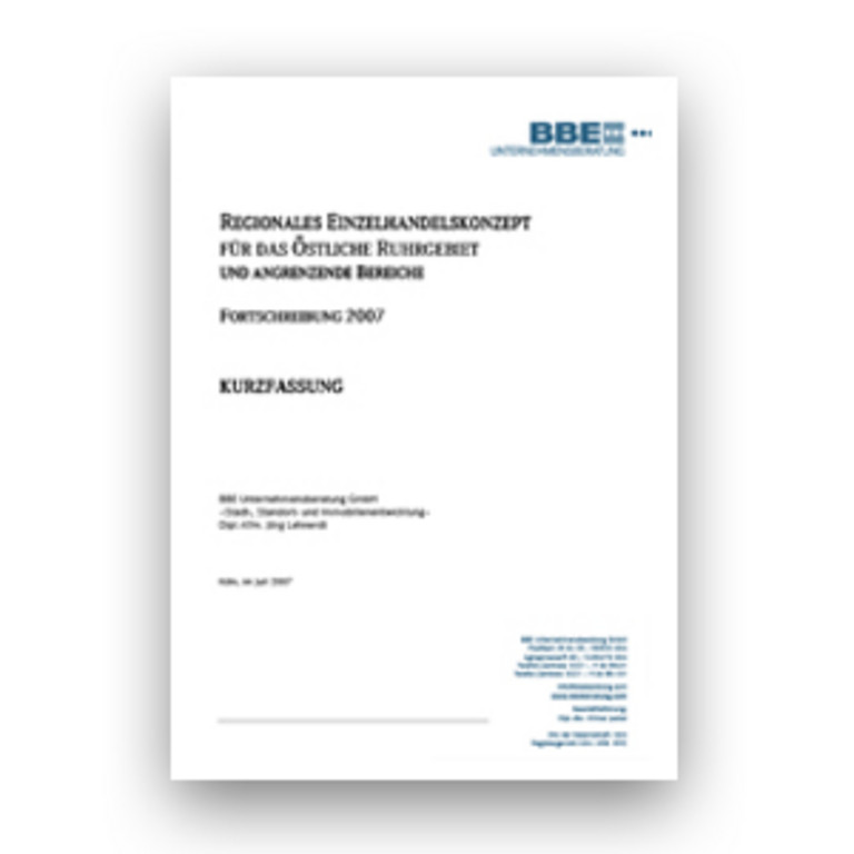 Titelbild der Broschüre ''Kurzfassung der Fortschreibung des REHK 2007''