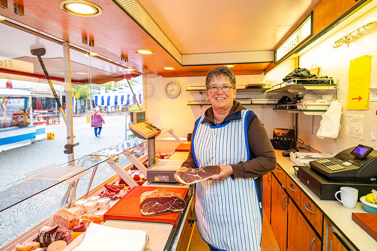 Landfleischerei Lechtermann (Kolata) auf dem Wochenmarkt