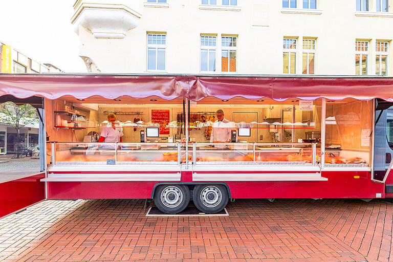 Fleischerei Kollenberg auf dem Wochenmarkt