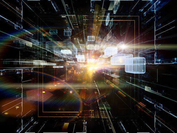 Fotolia 45402887 Virtuelle Konstruktion zum Thema Wissenschaft, Computer und Technik