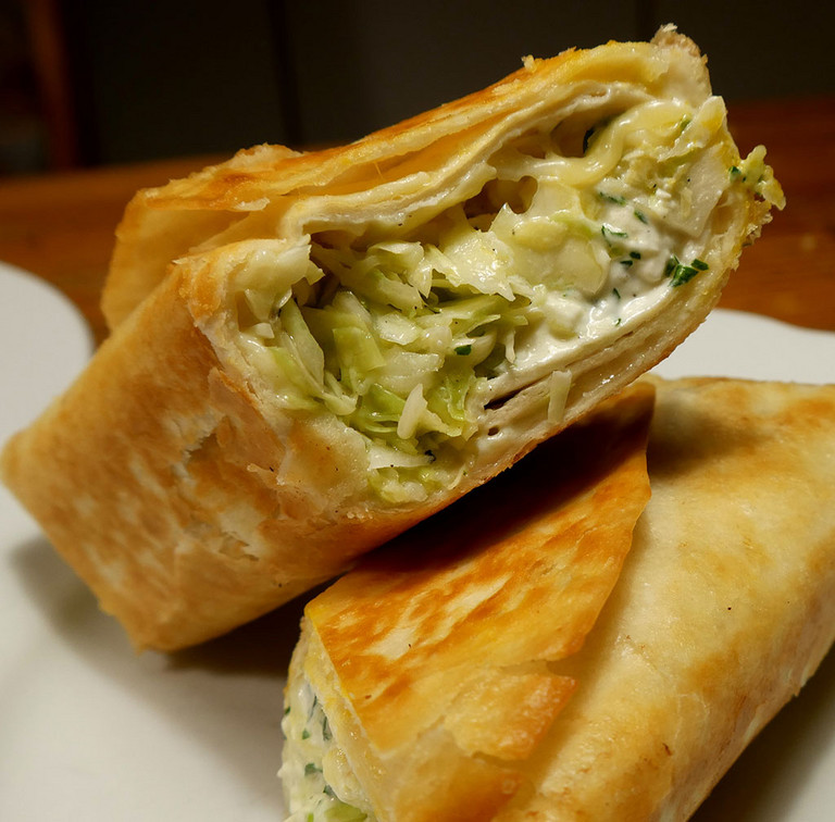 ein durchgeschnittener Wrap