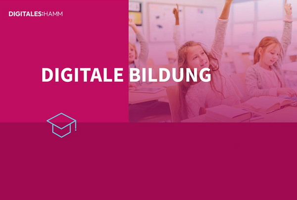 Screenshot des Bereichs ''Digitale Bildung" aus der Internetseite ''https://digitaleshamm.de'' 