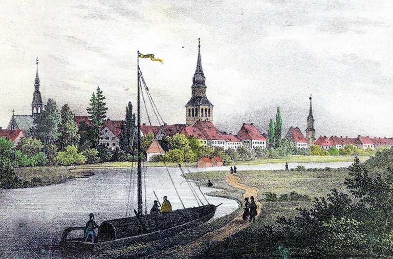 Historische Stadtansicht aus dem Jahre 1840