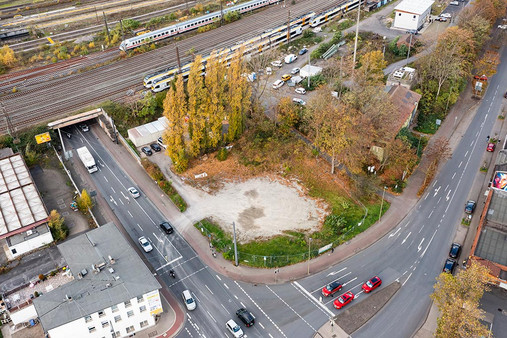 Luftaufnahme des Bereichs ''Kleine Alleestraße/Ecke Schwarzer Weg''