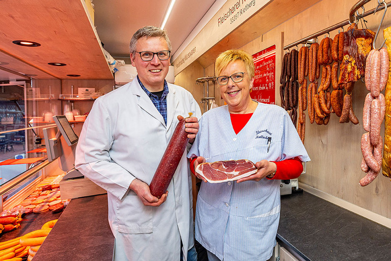 Fleischerei Kollenberg auf dem Wochenmarkt