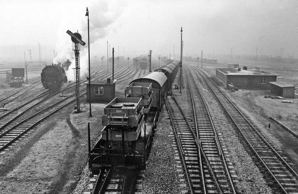 Im Verschiebebahnhof Hamm, Februar 1959 