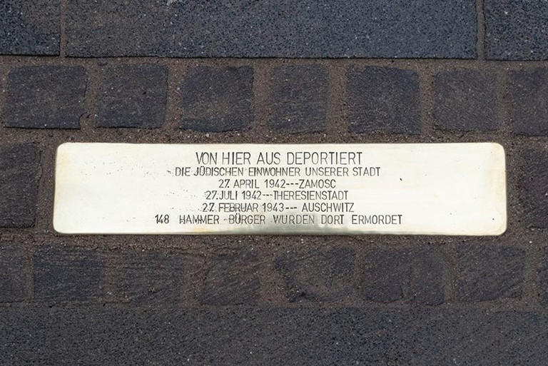 Eine Stolperschwelle für aus Hamm deportierte Menschen