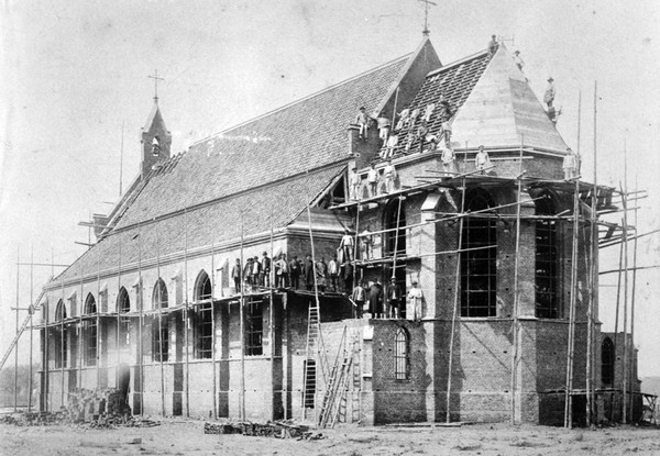 Baustelle der Herz-Jesu-Kirche um 1801