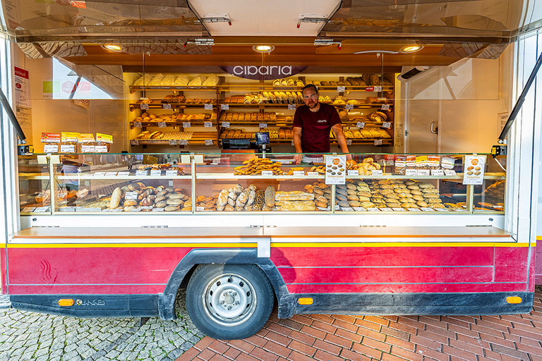 Biovollkornb&auml;ckerei cibaria GmbH auf dem Wochenmarkt an der Pauluskirche