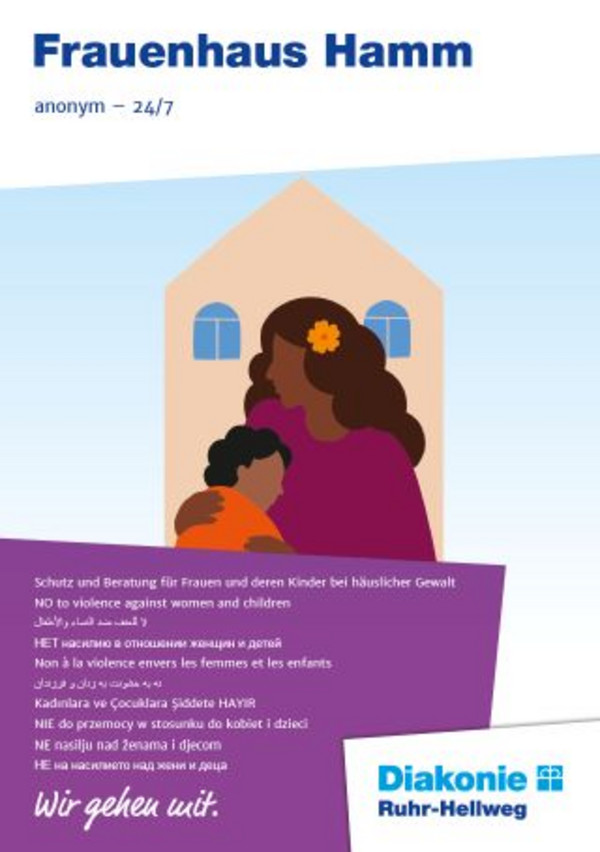 Deckblatt Flyer Frauenhaus Hamm