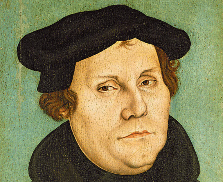 Porträt des Martin Luther (Lutherhaus Wittenberg) von Lucas Cranach d. Ä. Porträt des Martin Luther