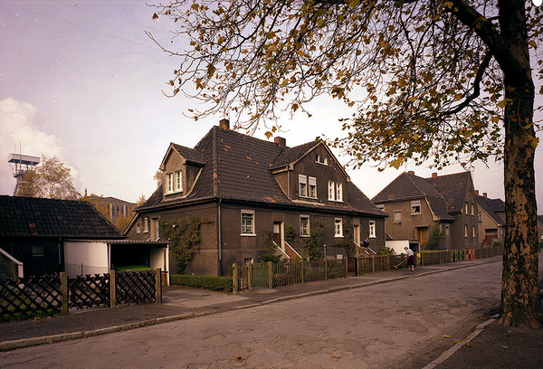 Häuser an der Albert-Funk-Straße, Blickrichtung Westen, 1986