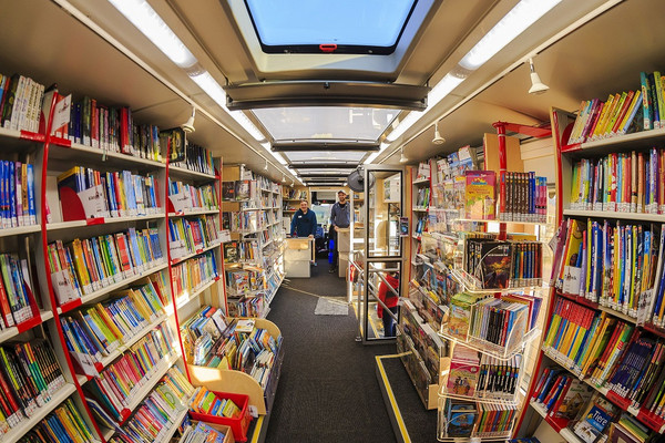 Der Bücherbus der Stadtbüchereien Hamm