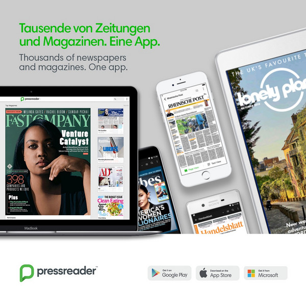 PressReader - Tausende von Zeitungen und Magazinen
