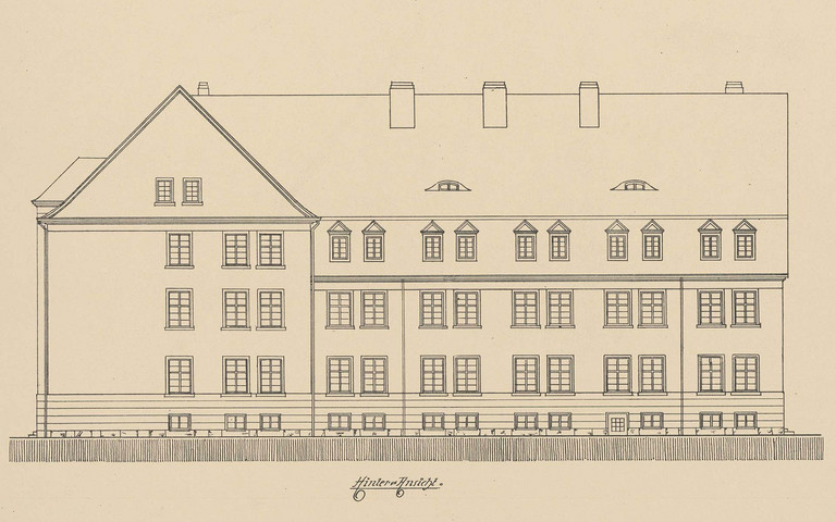 Bauzeichnung des Übernachtungsgebäude Hamm