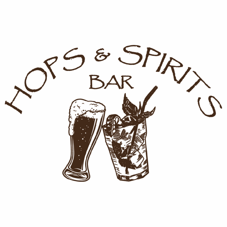 Logo Hops & Spirits Bar