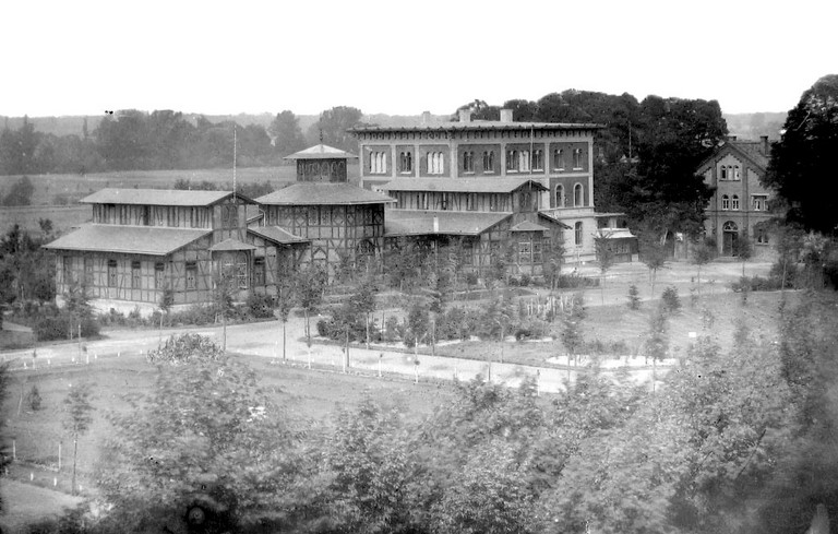 Überblick über die frühen Kuranlagen in Bad Hamm mit Badehaus und Logierhaus