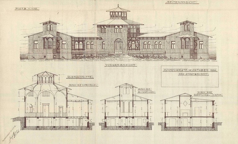 Plan des Badehauses aus dem Jahre 1882