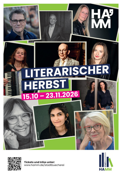 Die Gesichter des diesjährigen Literarischen Herbst lächeln in die Kamera.