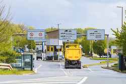 Zufahrt zum Recyclinghof in Hamm Bockum-Hövel