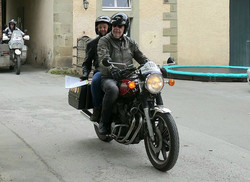 Gesamtsieger Hamm erFahren Motorräder: Heinz-Martin Muhle mit Martina Sommer-Muhle und einer Yamaha XS 850