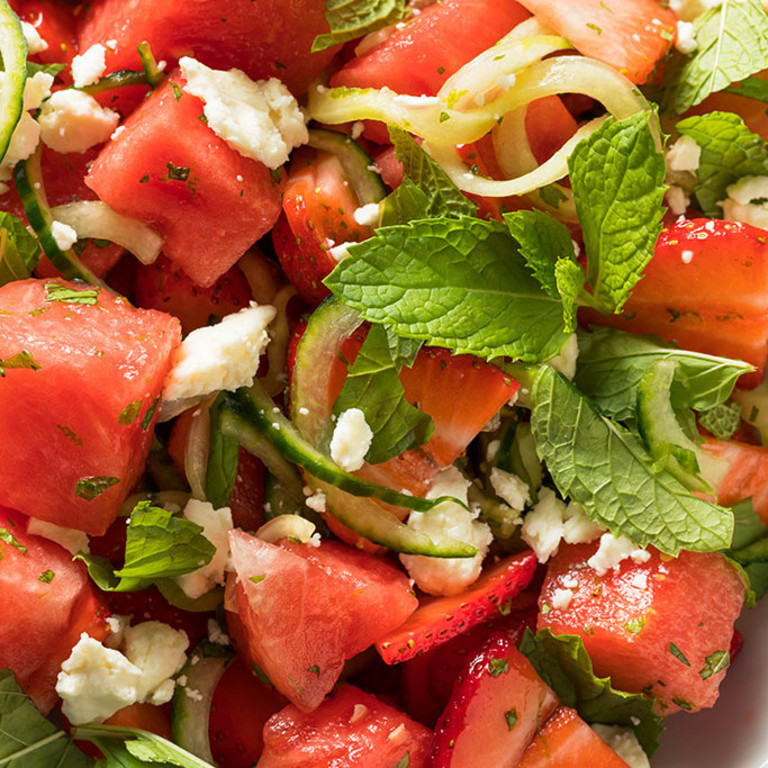 Wassermelonen-Salat mit Feta