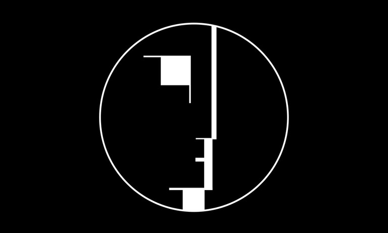 Das Bauhaus-Logo, 1922 entworfen von Oskar Schlemmer
