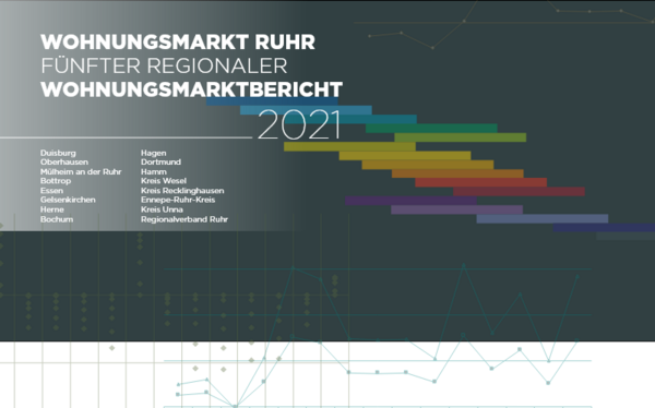 Titelbild des Wohnungsmarktberichtes Ruhr 2021