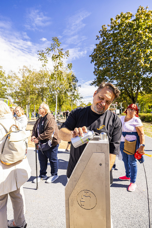 Bild zeigt Trinkwasserbrunnen in der Neuen Sport- und Bewegungsachse Werries