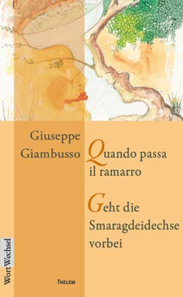Bild zeigt das Cover vom Buch ''Quando passa il ramarro - Geht die Smaragdeidechse vorbei''