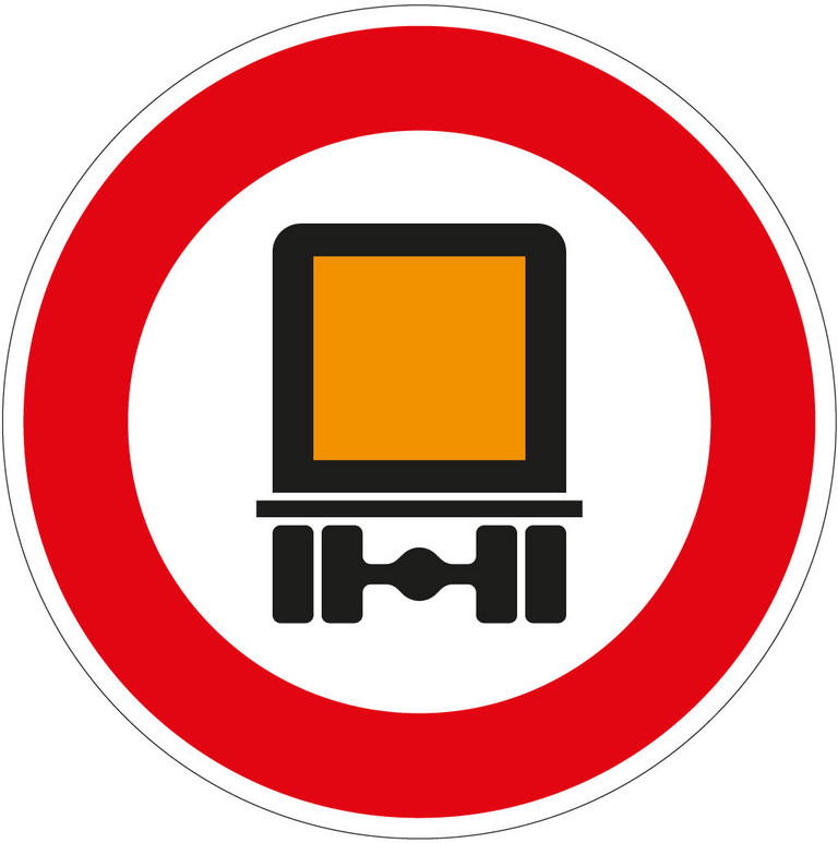 Schild Gefahrgut