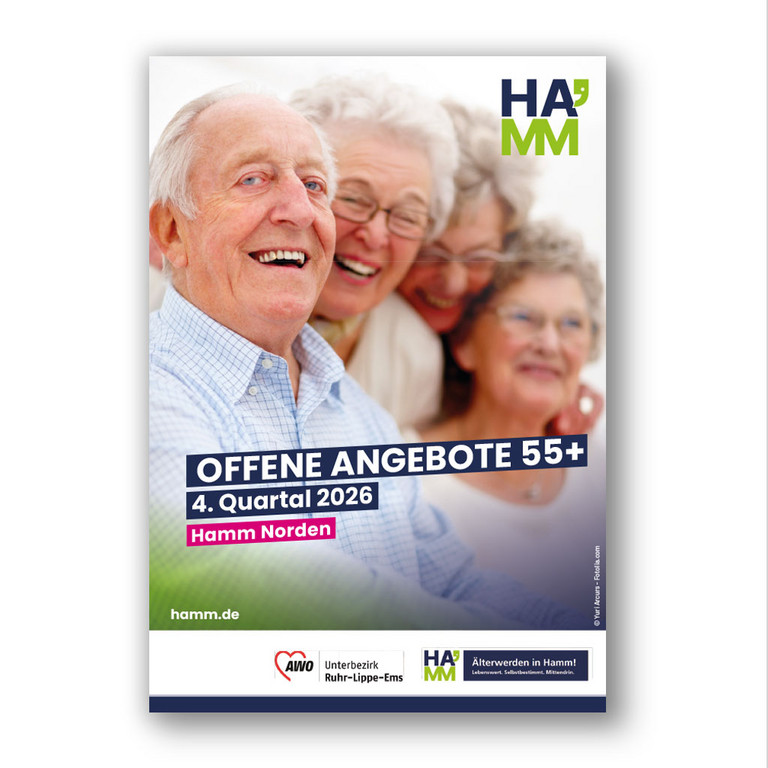 Titelbild des Programmheftes zu den Veranstaltungen f&uuml;r Senioren im Bezirk Hamm-Norden