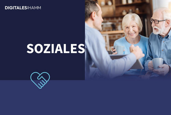 Website Handlungsfeld Soziales Screenshot des Bereichs ''Soziales" aus der Internetseite ''https://digitaleshamm.de''
